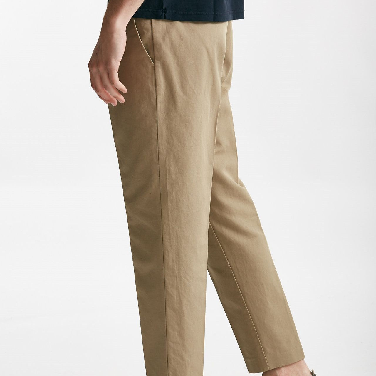 pantalone edge-rebel in cotone e lino beige uomo Pt torino - 8