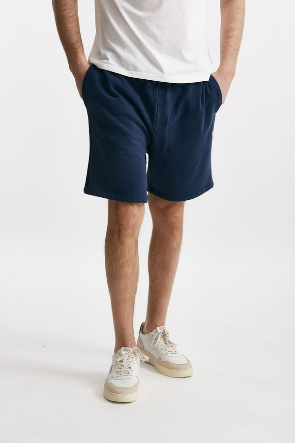 bermuda felpa in cotone blu uomo Polo ralph lauren