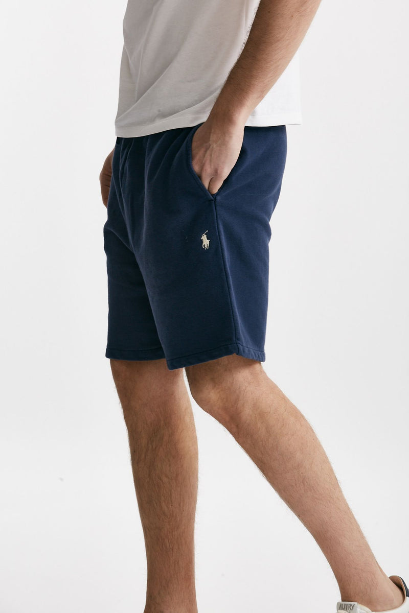 bermuda felpa in cotone blu uomo Polo ralph lauren - 2