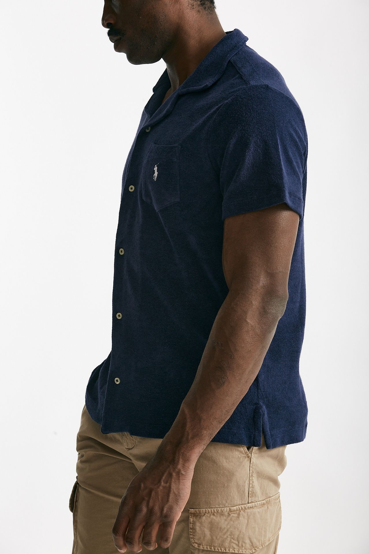 polo in cotone e poliestere blu uomo Polo ralph lauren - 2