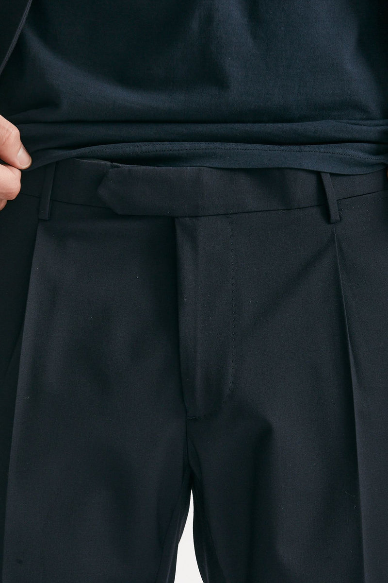 abito monopetto blu lana stretch uomo Santaniello - 8