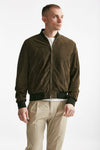 bomber emanuele in camoscio verde uomo Stewart - 6