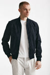 bomber emanuele in camoscio blu uomo Stewart - 1