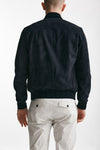 bomber emanuele in camoscio blu uomo Stewart - 3
