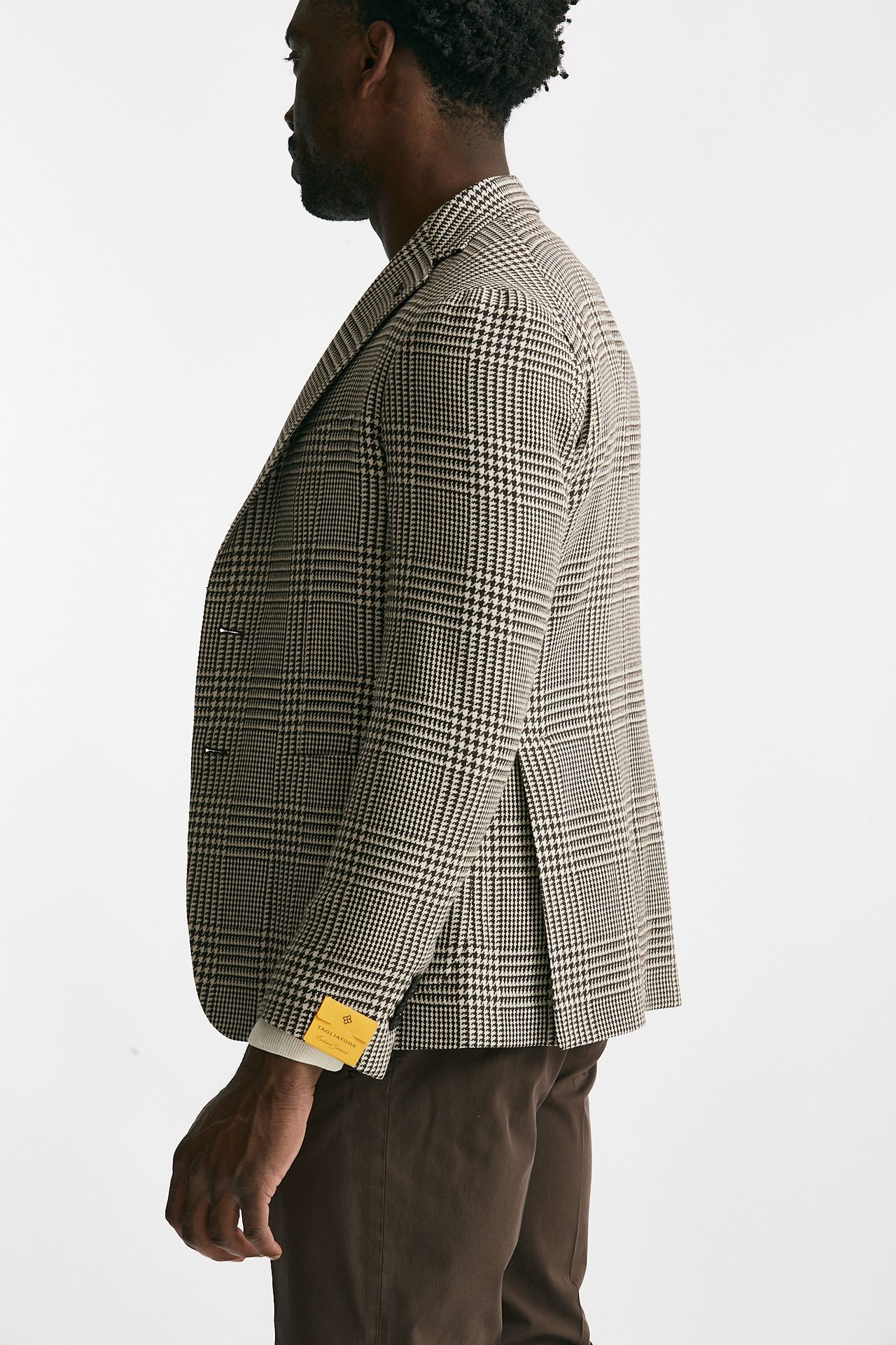 giacca monopetto montecarlo galles panna e marrone uomo Tagliatore - 2