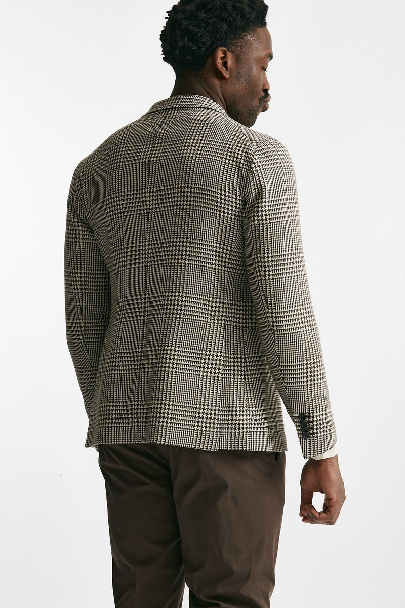 giacca monopetto montecarlo galles panna e marrone uomo Tagliatore - 3