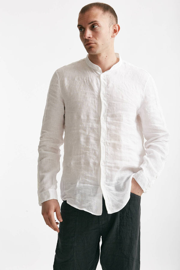 camicia in lino bianco uomo Transit uomo