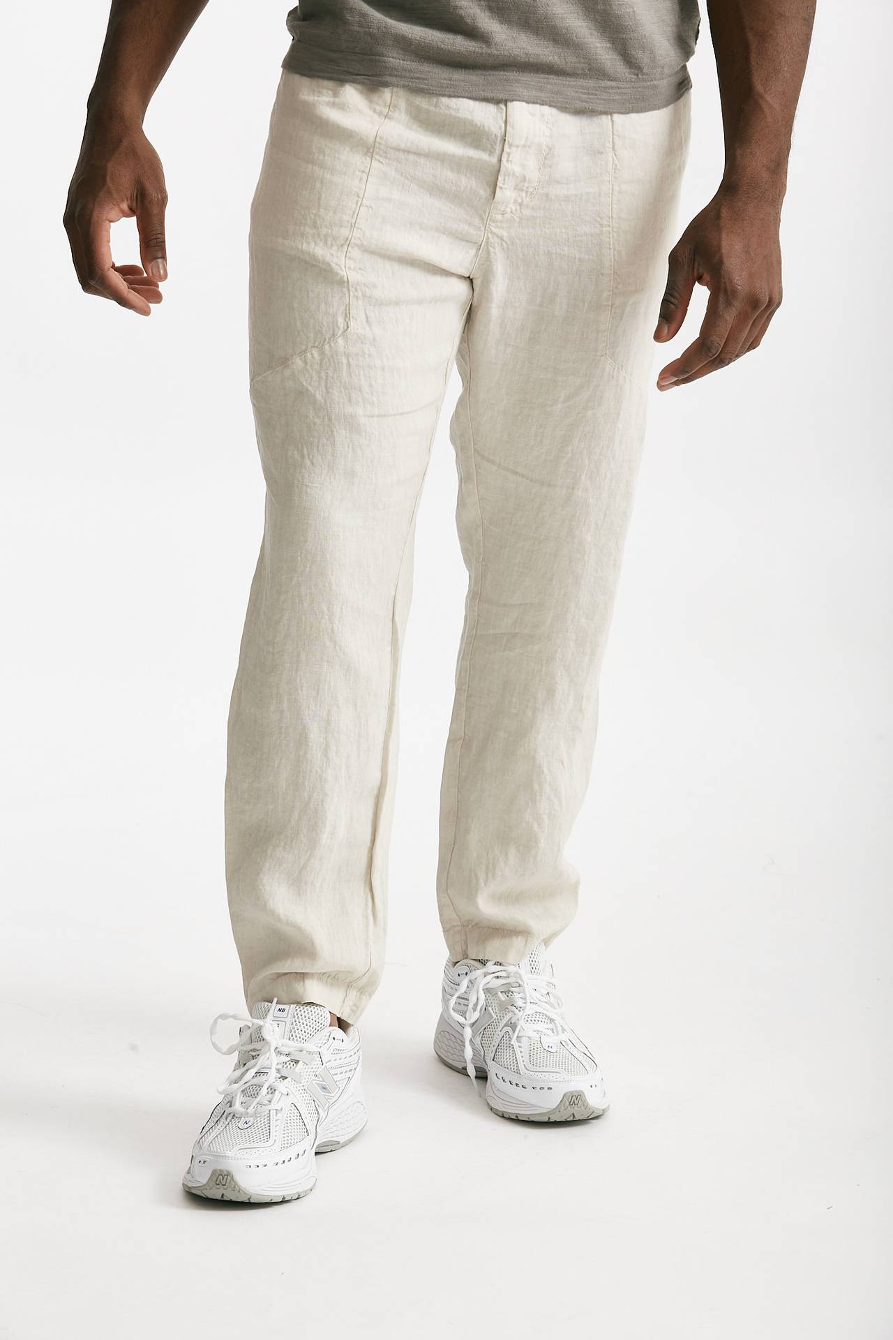 pantalone in lino beige uomo Transit uomo - 1