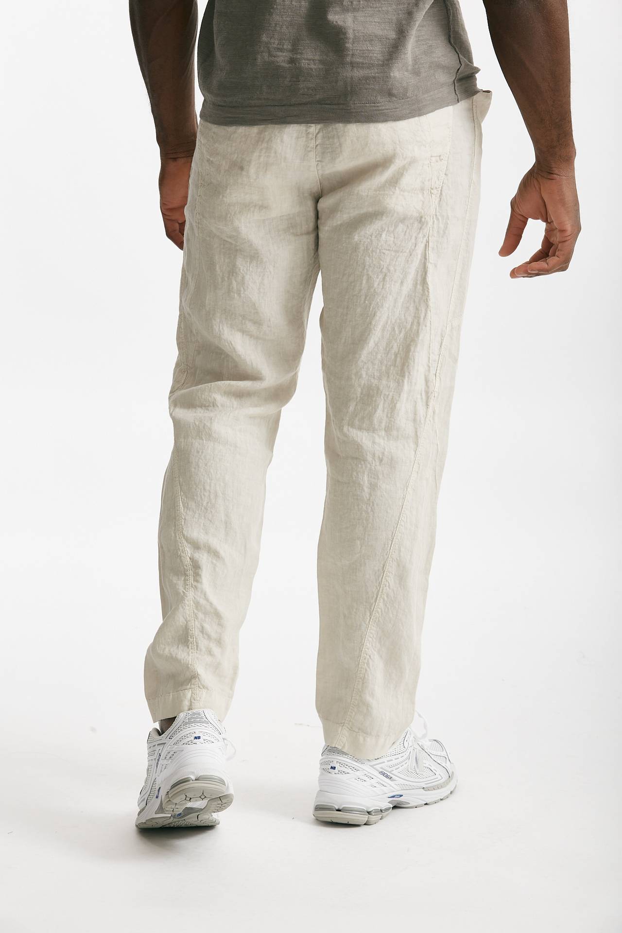 pantalone in lino beige uomo Transit uomo - 3