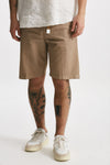 bermuda in cotone e lino stretch beige uomo White sand - 1