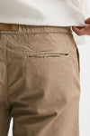 bermuda in cotone e lino stretch beige uomo White sand - 7