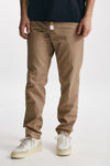 pantalone in cotone e lino stretch beige uomo White sand - 4