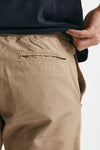 pantalone in cotone e lino stretch beige uomo White sand - 7