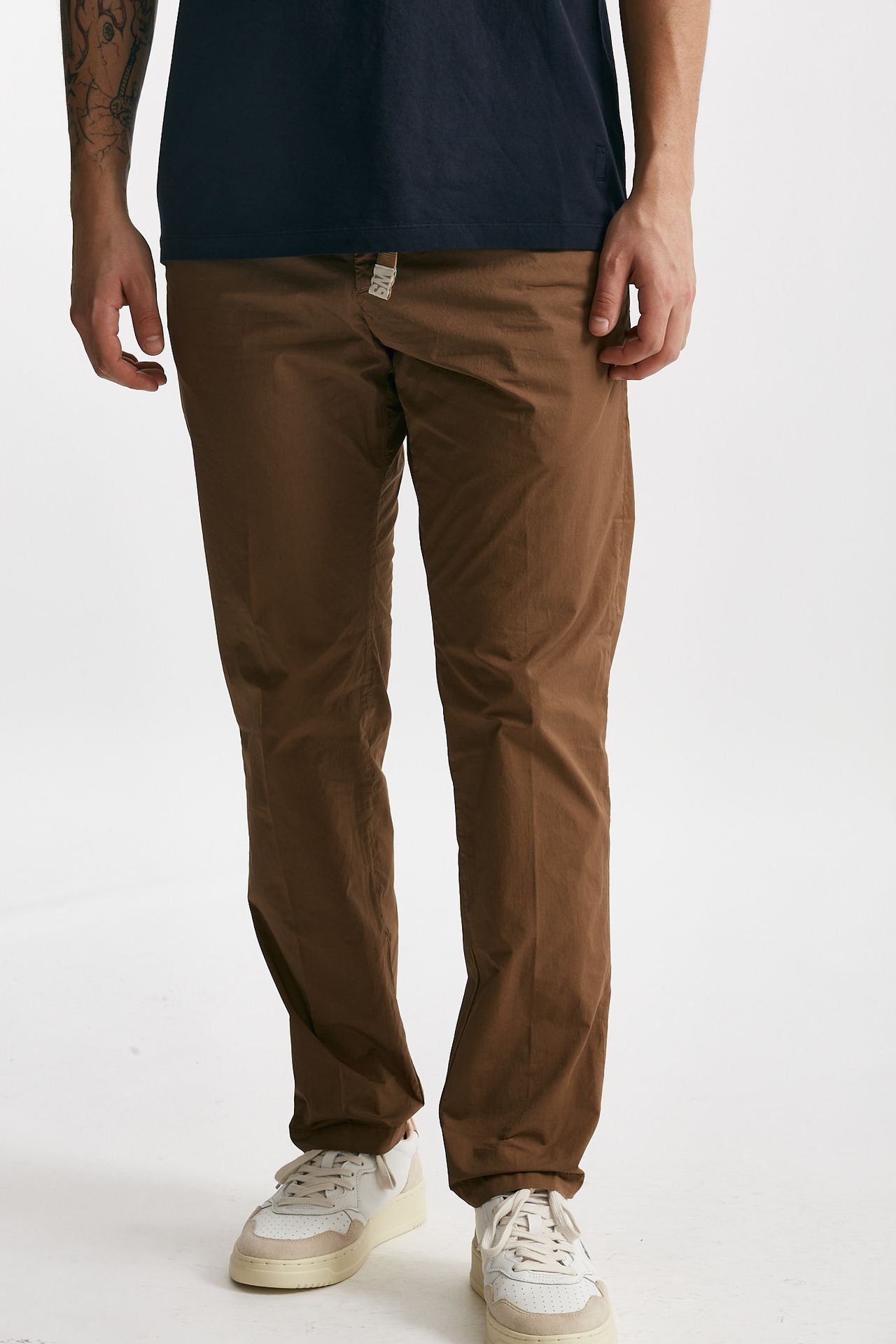 pantalone in cotone stretch ruggine uomo White sand - 1