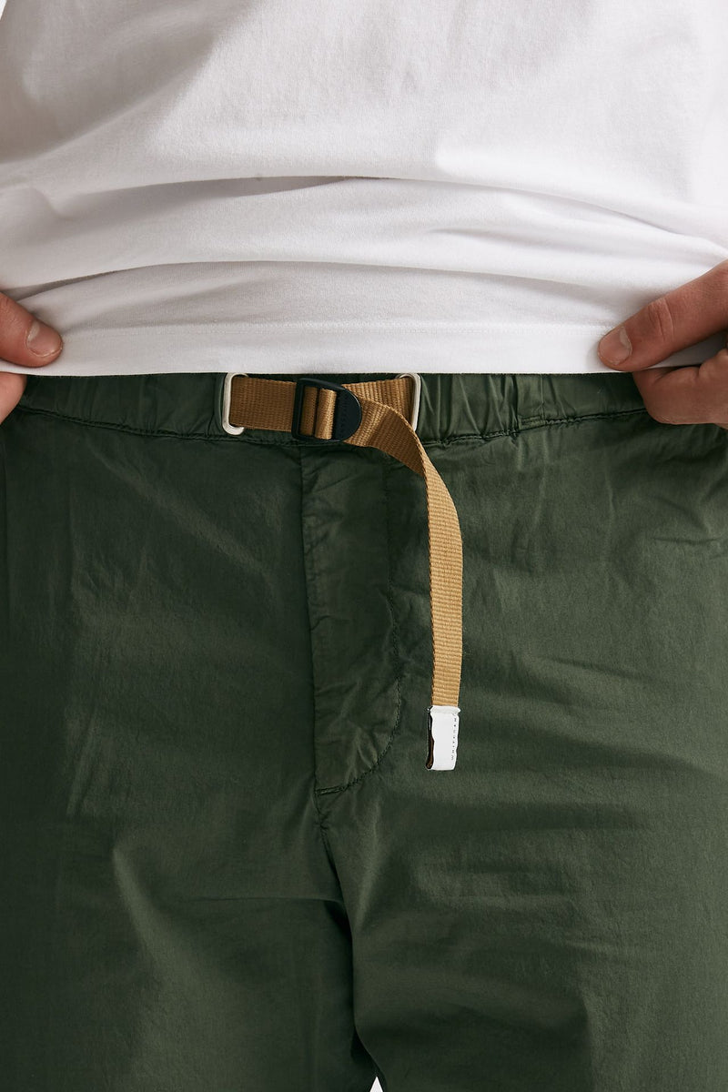 pantalone in cotone stretch verde uomo White sand - 5