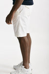 bermuda in cotone e lino stretch bianco uomo White sand - 2