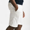 bermuda in cotone e lino stretch bianco uomo White sand - 8
