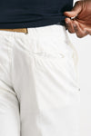 bermuda in cotone e lino stretch bianco uomo White sand - 7