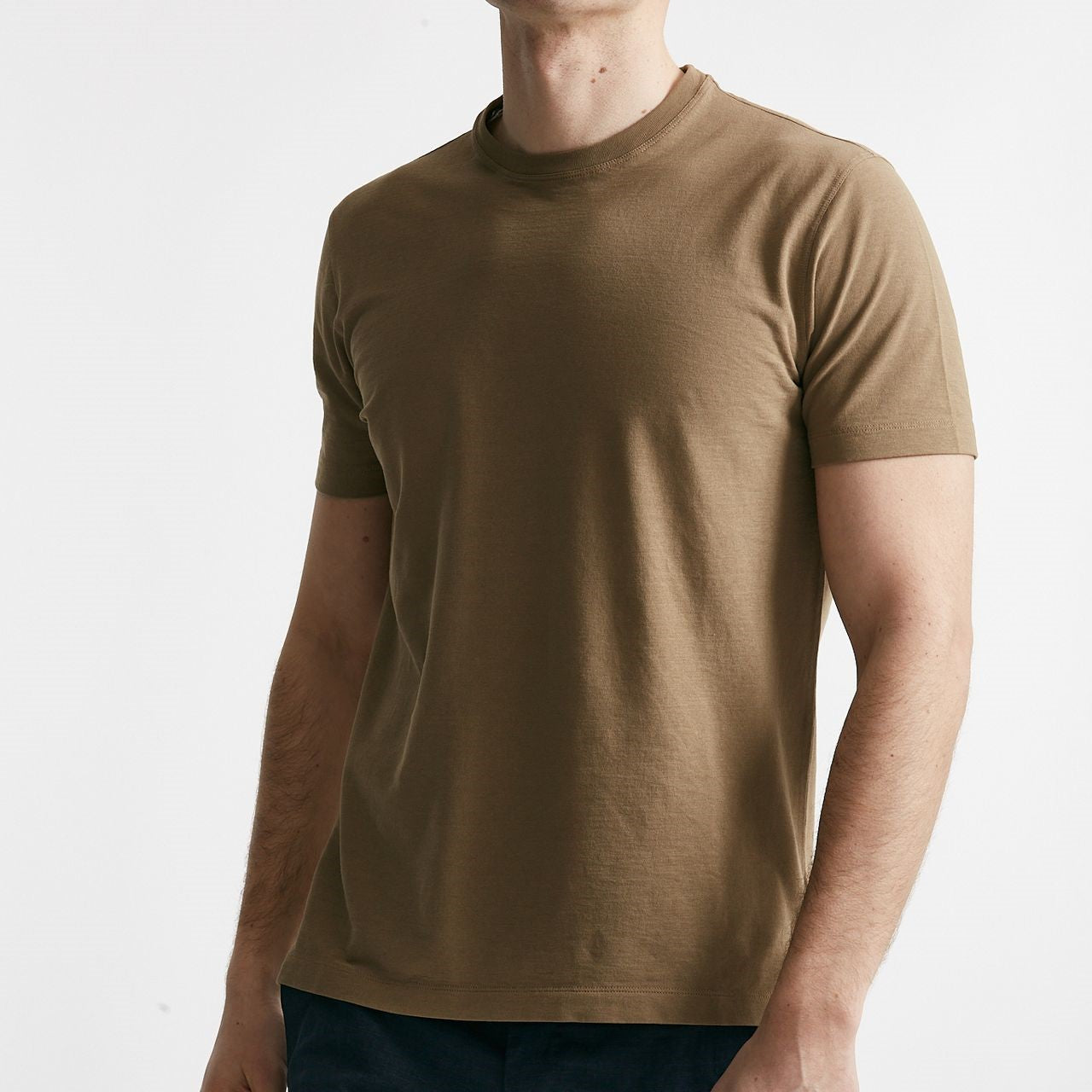 t shirt in cotone cammello icecotton uomo Zanone - 6