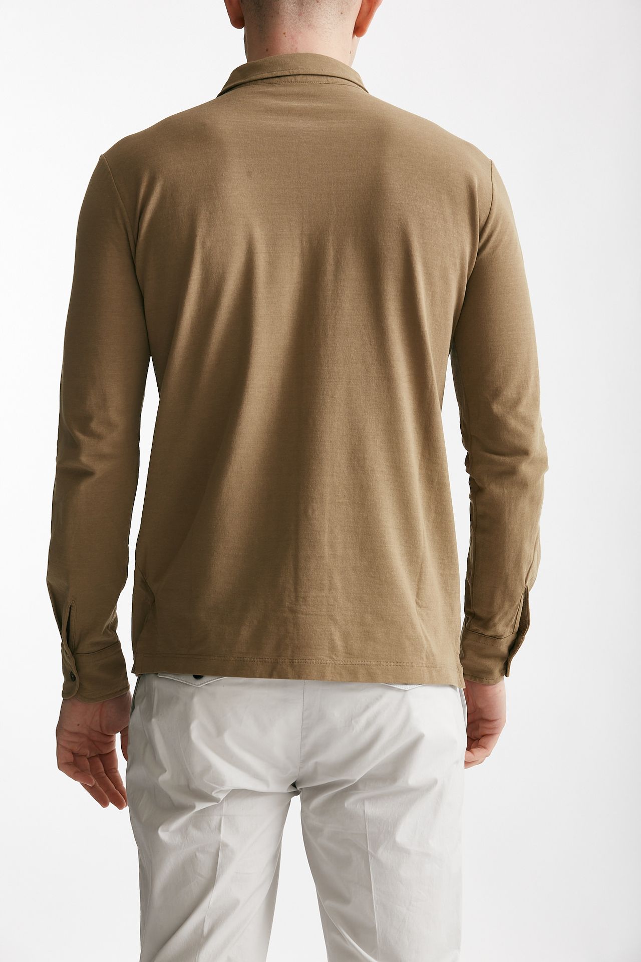 polo camicia in cotone icecotton cammello uomo Zanone - 3