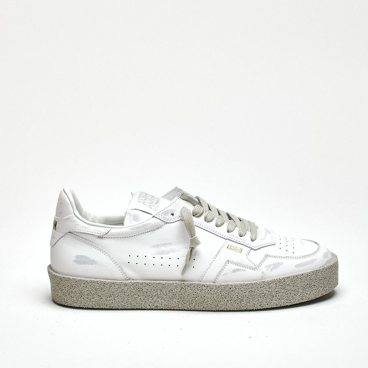 Sneaker in pelle scamosciata M5-ID-CV-WW bianco uomo Akman - 8