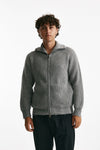 maglia full zip in lana e cashmere grigio uomo Atomo factory - 1