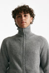 maglia full zip in lana e cashmere grigio uomo Atomo factory - 7