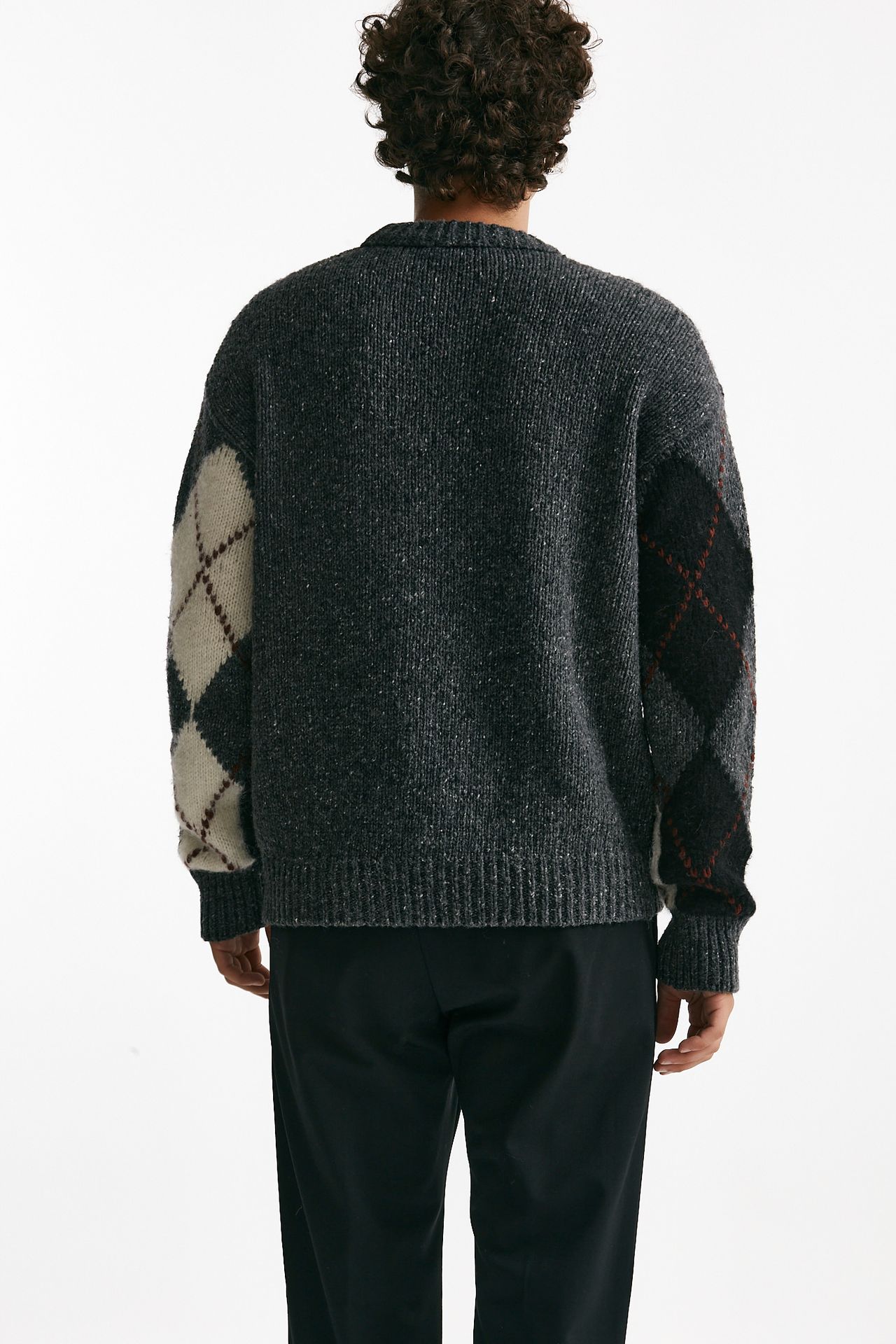 maglia girocollo in lana, alpaca e viscosa fantasia uomo Atomo factory - 4