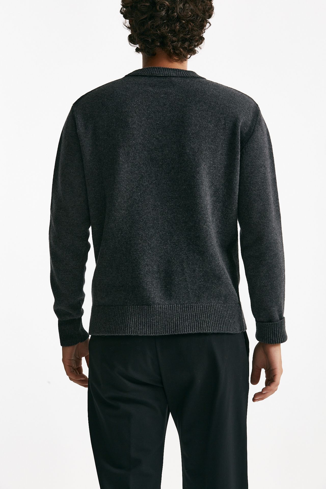 maglia girocollo in lana e polliamide grigio uomo Atomo factory - 3