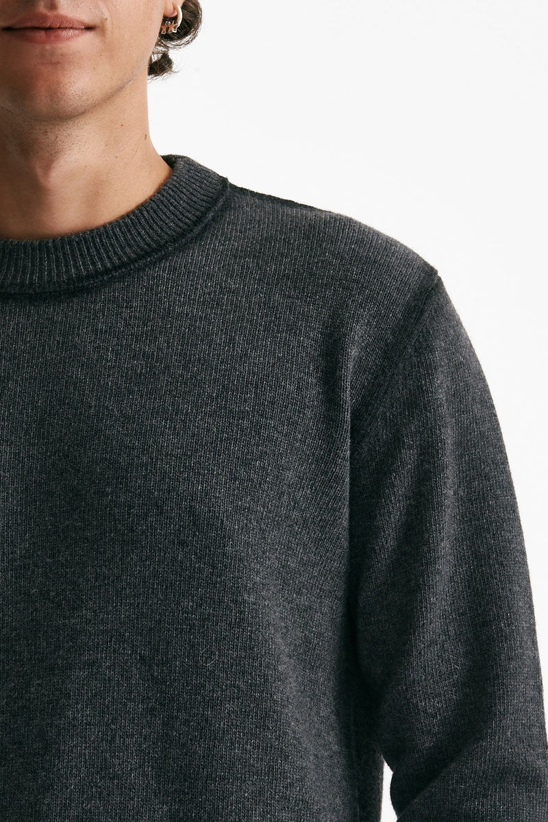 maglia girocollo in lana e polliamide grigio uomo Atomo factory - 5
