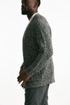 Cardigan in cotone lana e alpaca grigio mouline’ uomo Atomo factory - 2