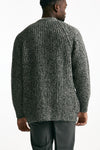 Cardigan in cotone lana e alpaca grigio mouline’ uomo Atomo factory - 3