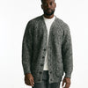 Cardigan in cotone lana e alpaca grigio mouline’ uomo Atomo factory - 9