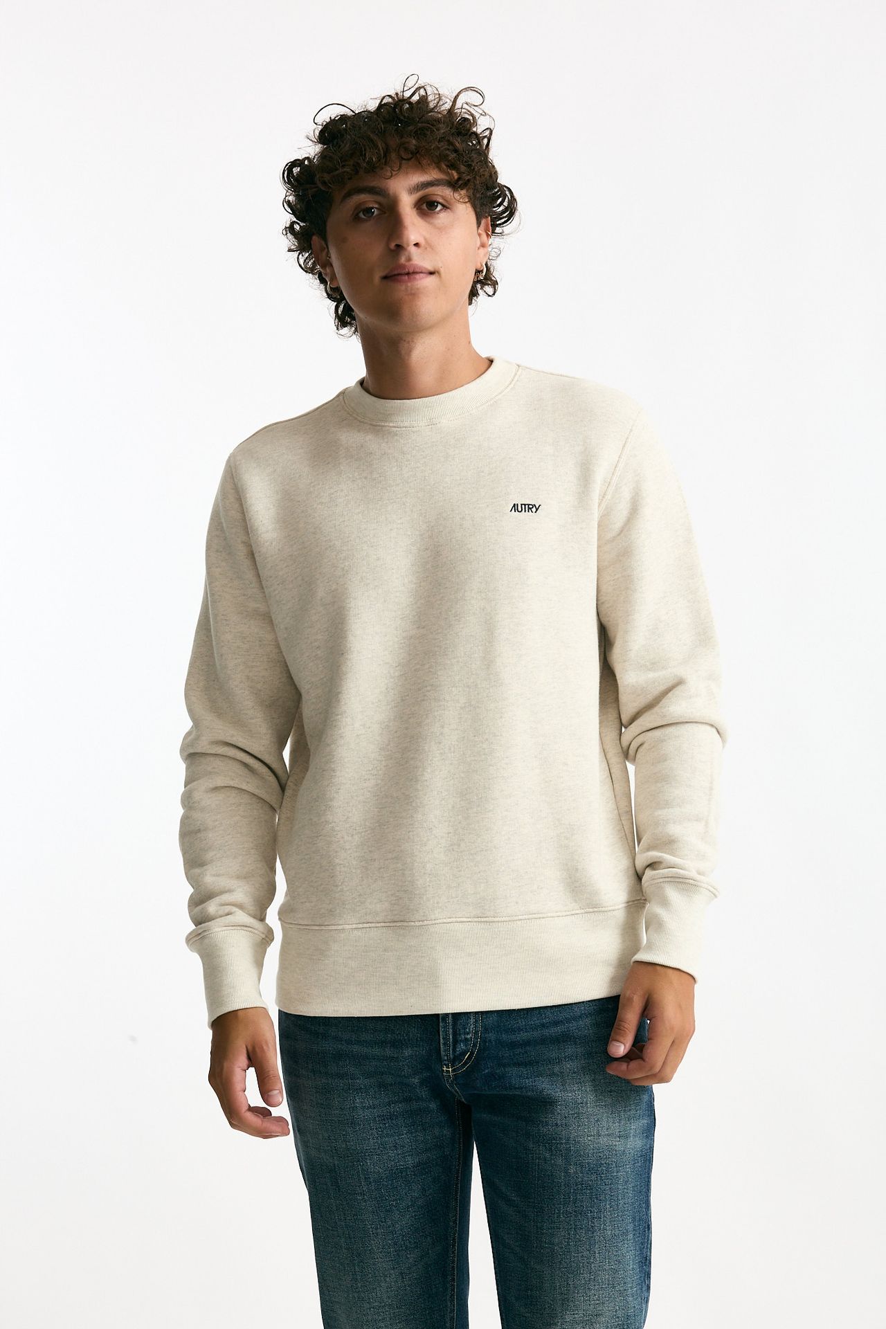 Felpa in cotone panna uomo Autry - 1