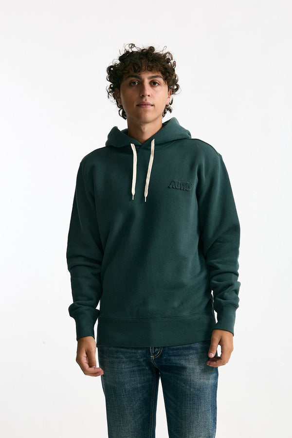 Felpa in cotone verde uomo Autry