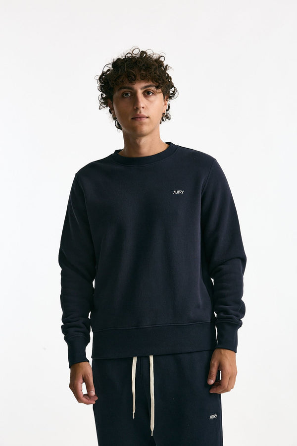 Felpa in cotone blu uomo Autry