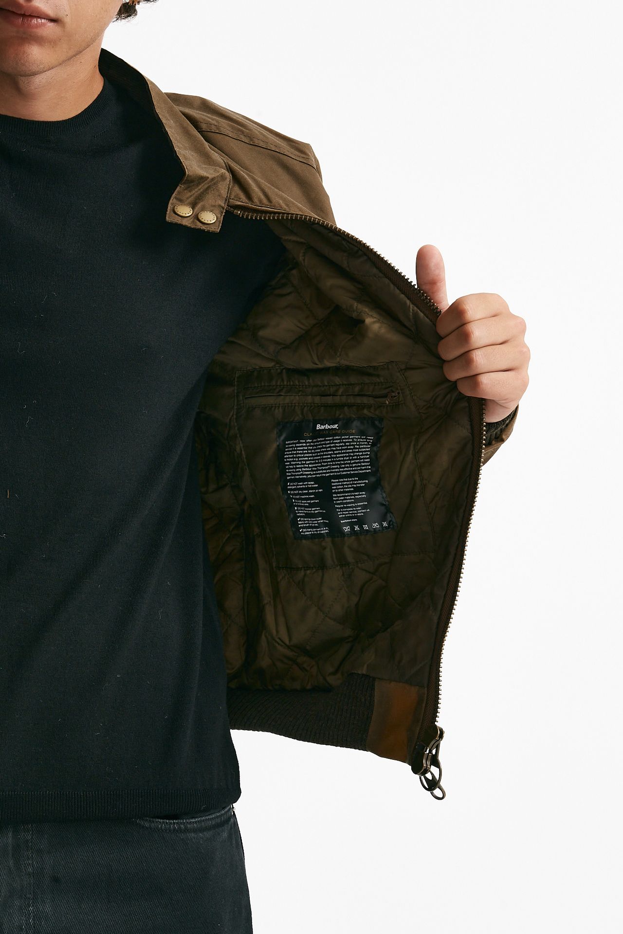 bomber MERCHANT WAX cerato sand uomo Barbour - 7