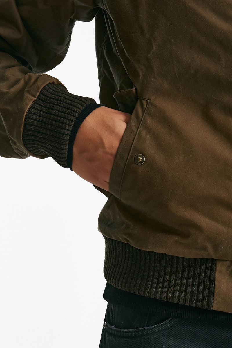 bomber MERCHANT WAX cerato sand uomo Barbour - 8