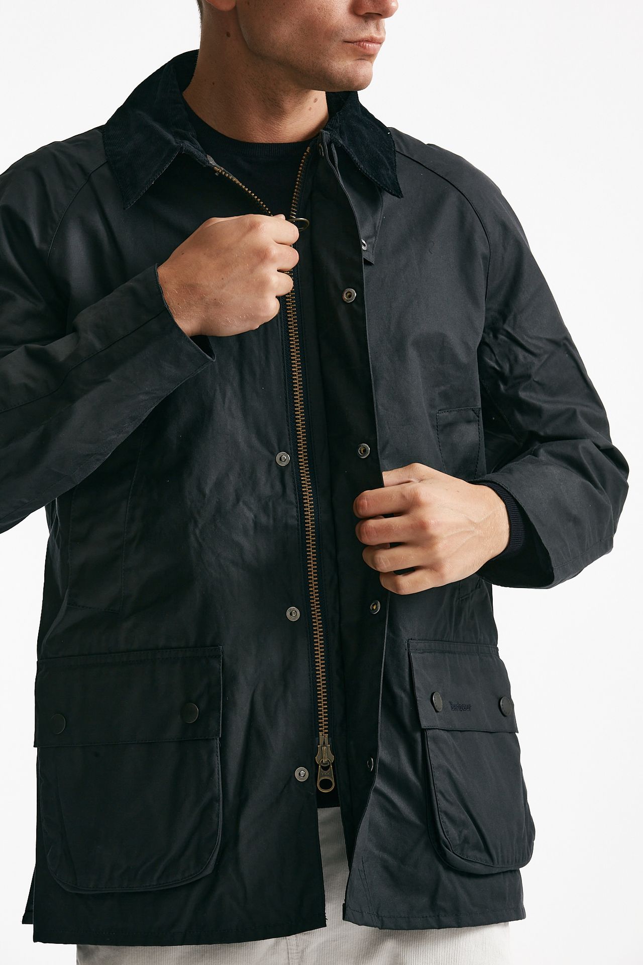 giacca ASHBY WAX JACKET cerato blu uomo Barbour - 7