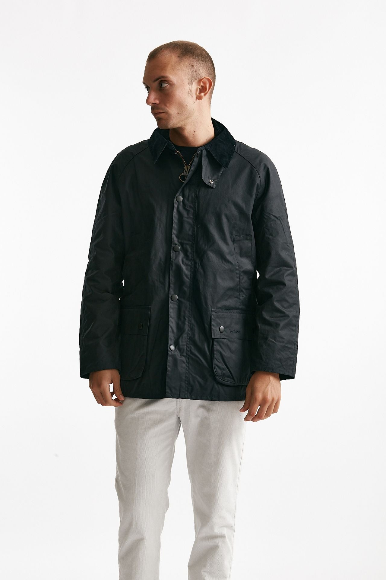giacca ASHBY WAX JACKET cerato blu uomo Barbour - 1