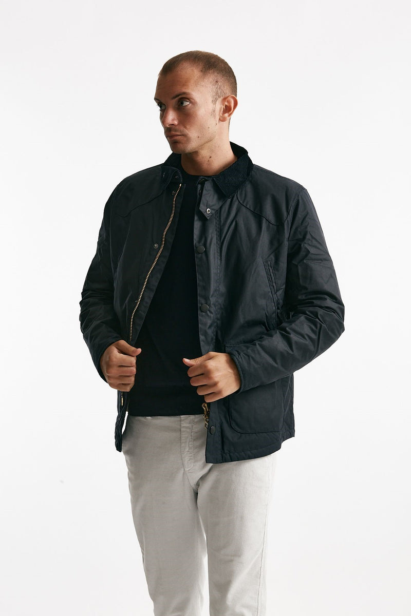 giubbino REELIN WAX JACKET cerato blu uomo Barbour - 10
