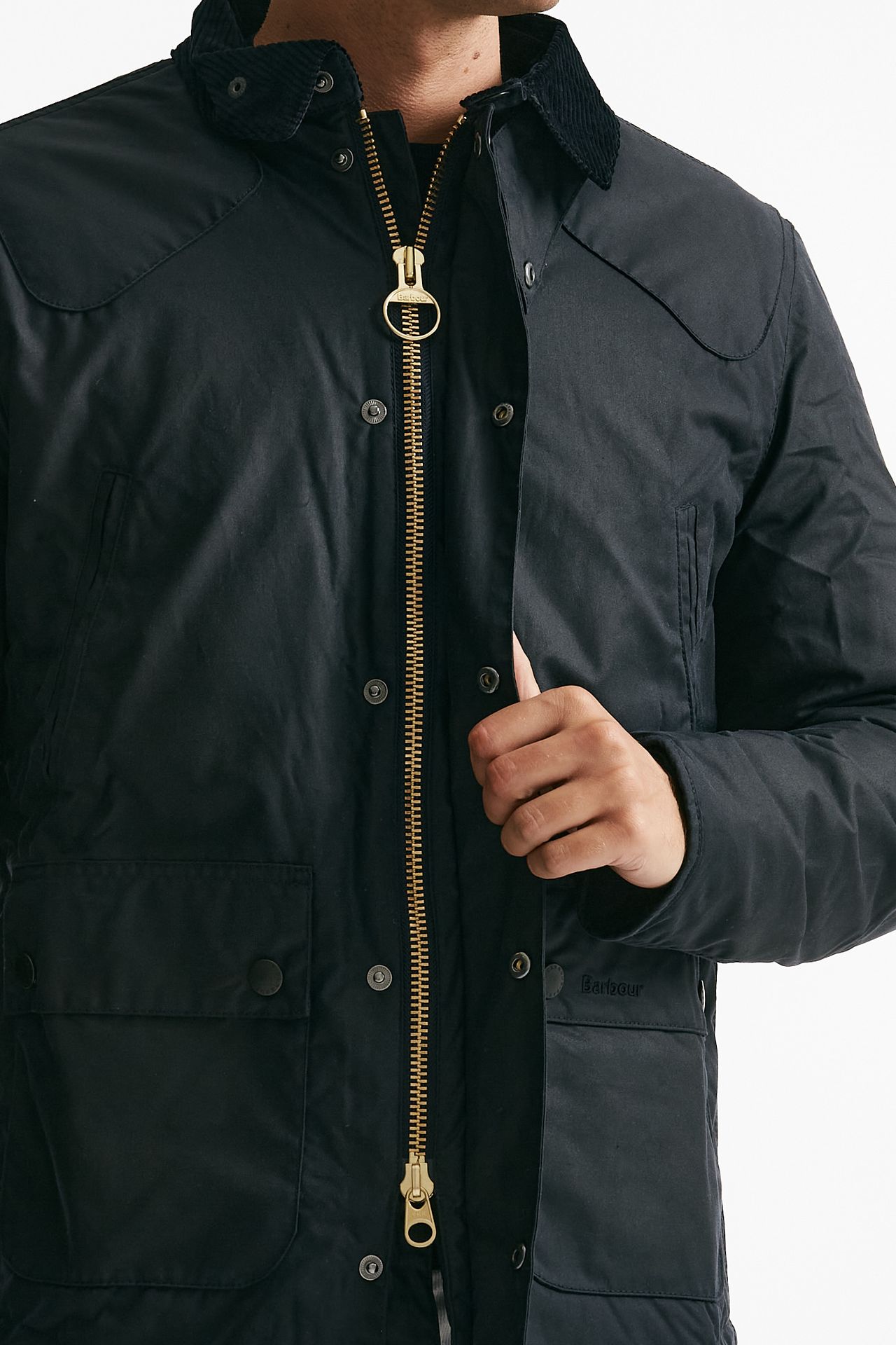 giubbino REELIN WAX JACKET cerato blu uomo Barbour - 6