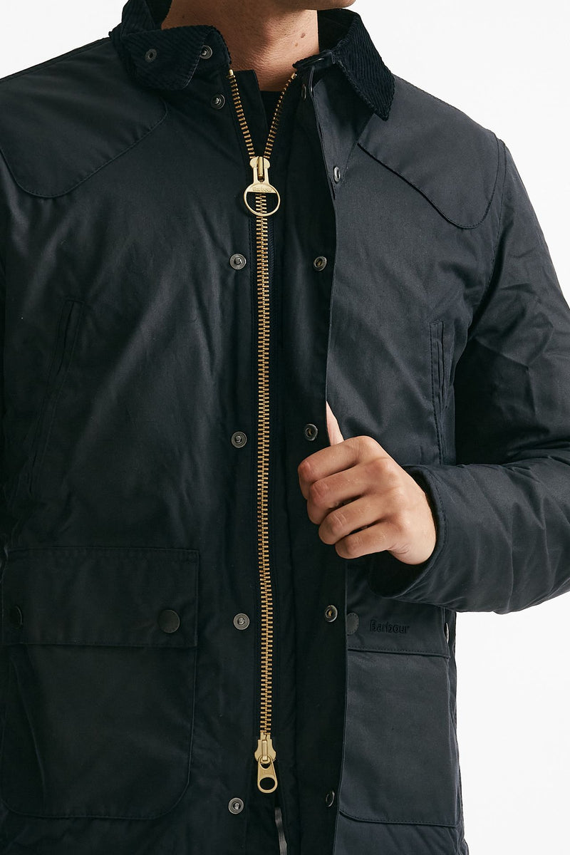 giubbino REELIN WAX JACKET cerato blu uomo Barbour - 6