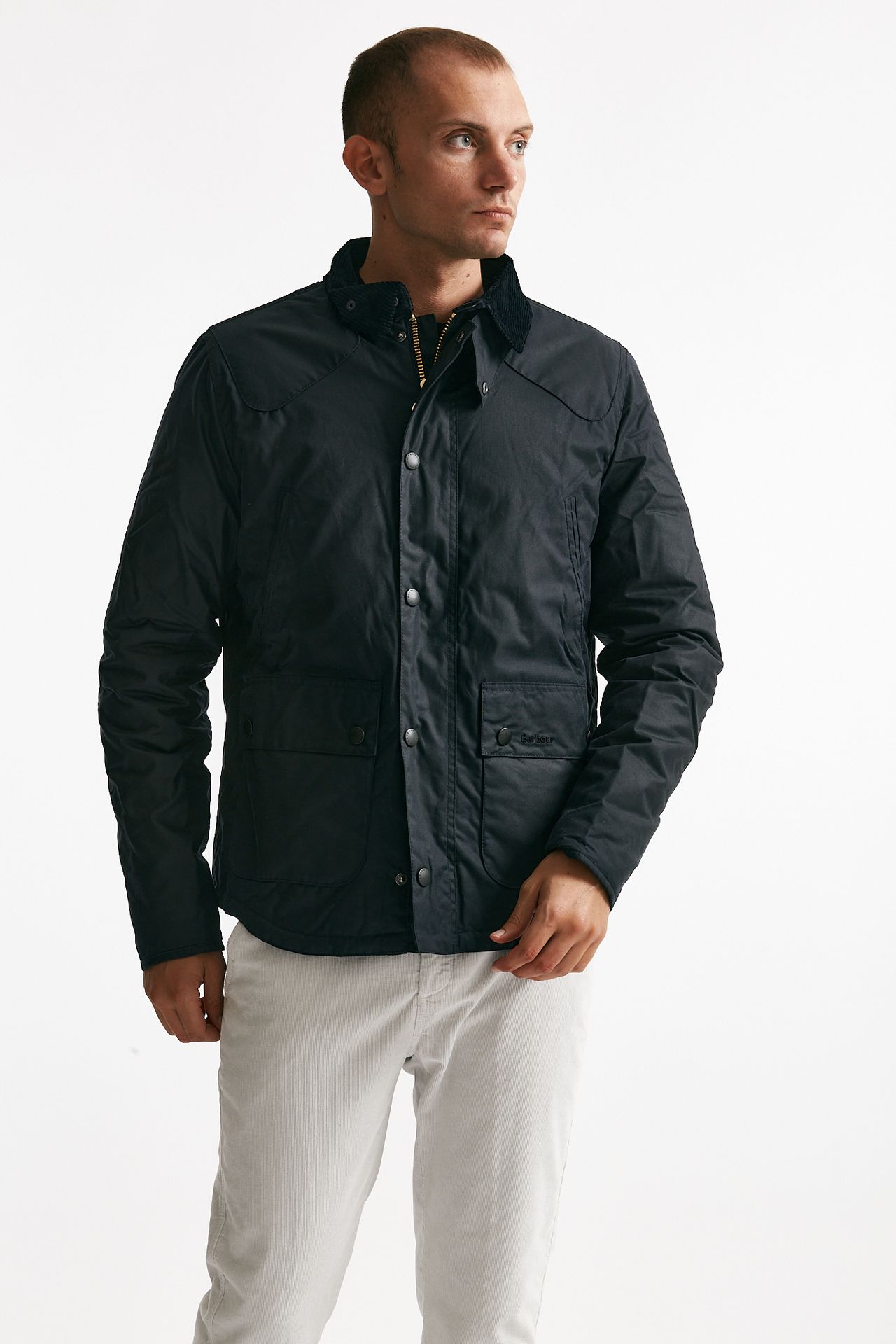 giubbino REELIN WAX JACKET cerato blu uomo Barbour - 5