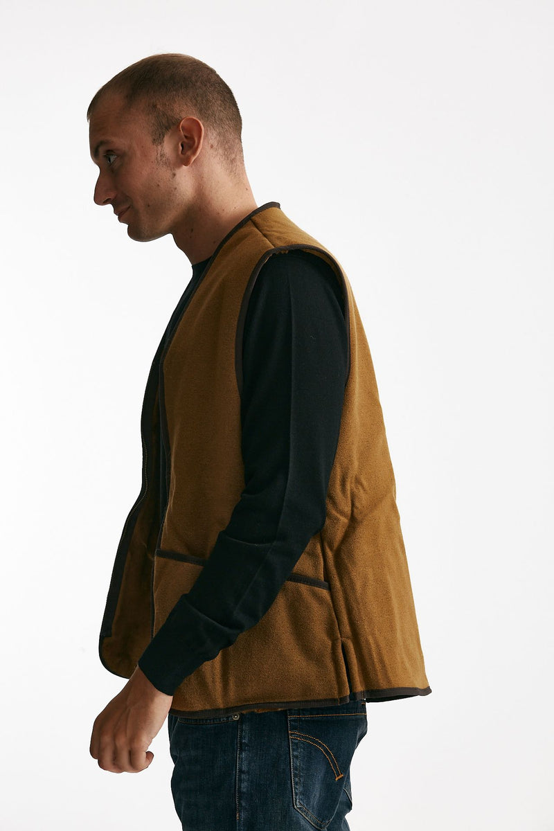 gilet in pile acrilico cammello uomo Barbour - 2