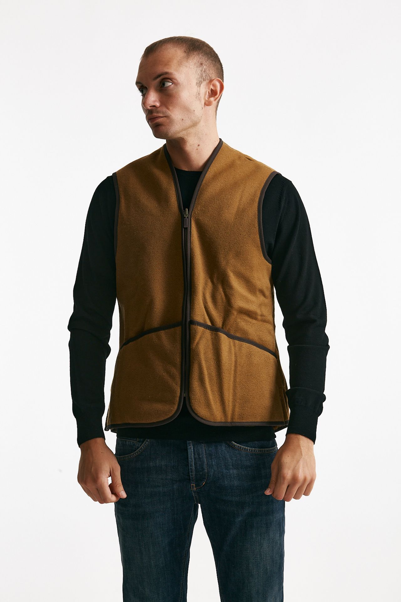 gilet in pile acrilico cammello uomo Barbour - 6