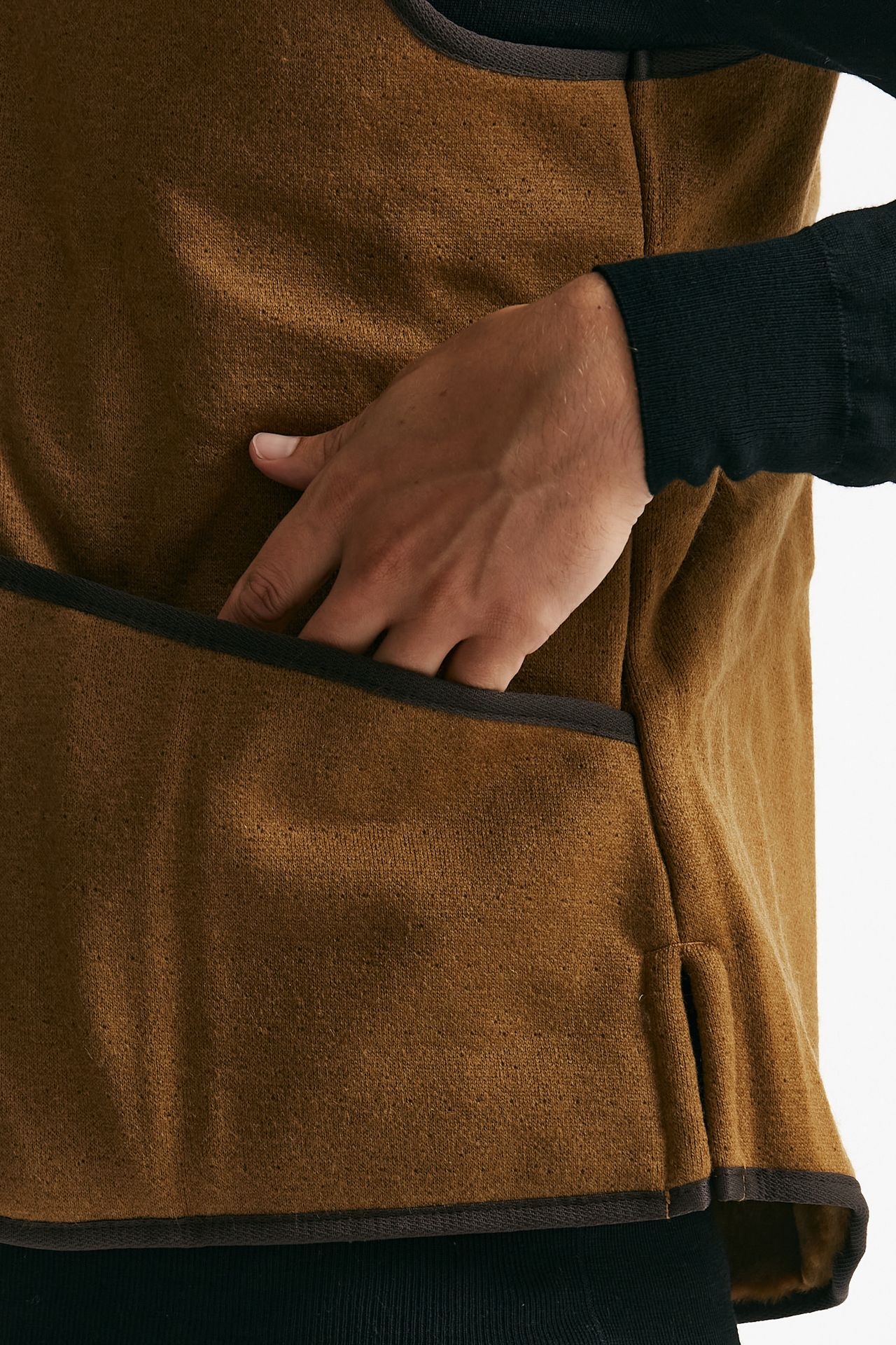 gilet in pile acrilico cammello uomo Barbour - 7