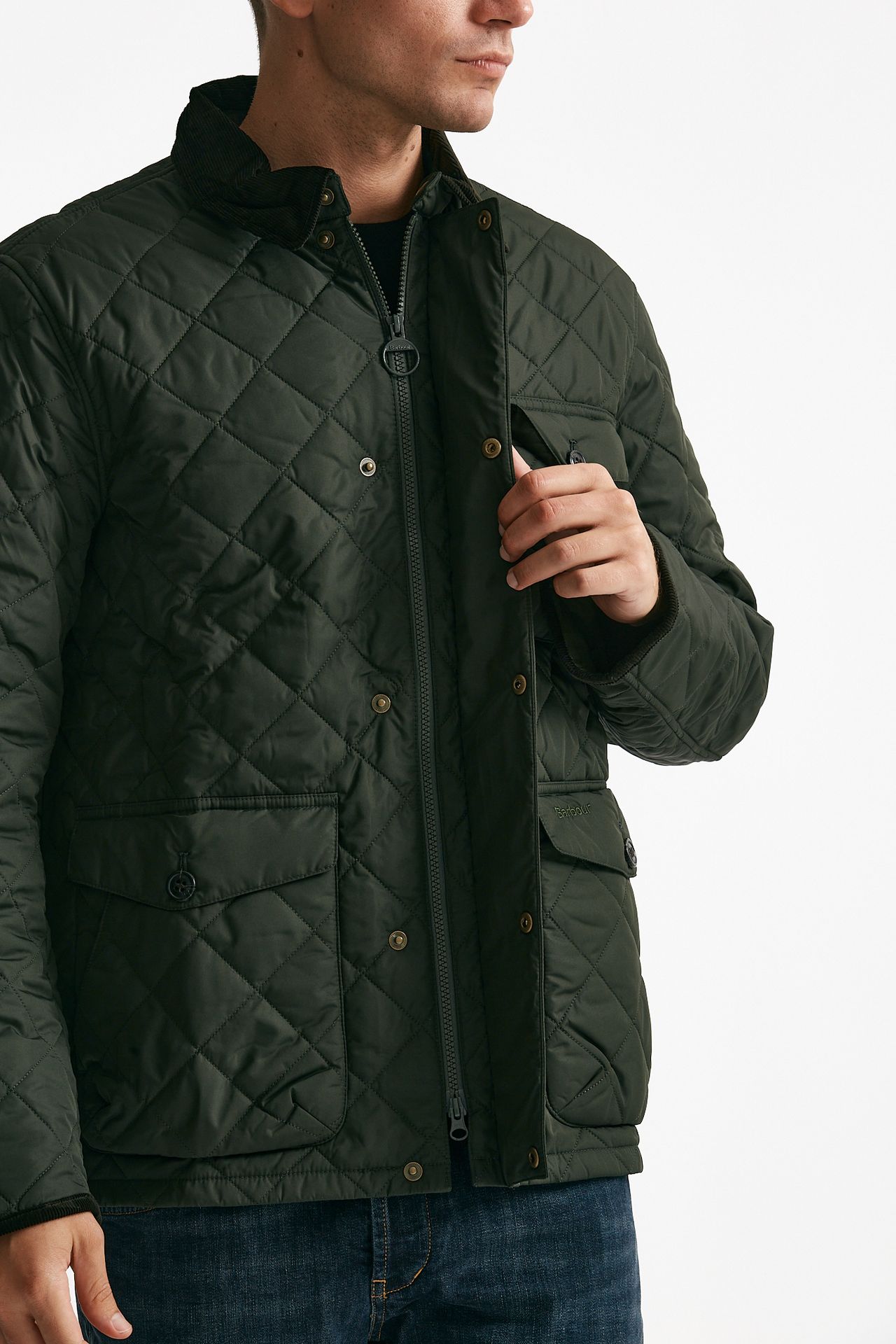 Giacca HORNBY QUILTED trapuntata verde uomo Barbour - 9