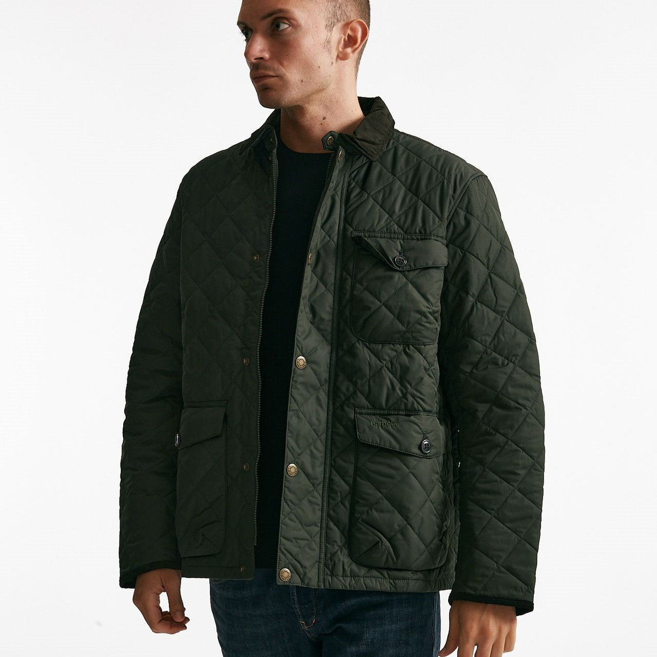 Giacca HORNBY QUILTED trapuntata verde uomo Barbour - 11