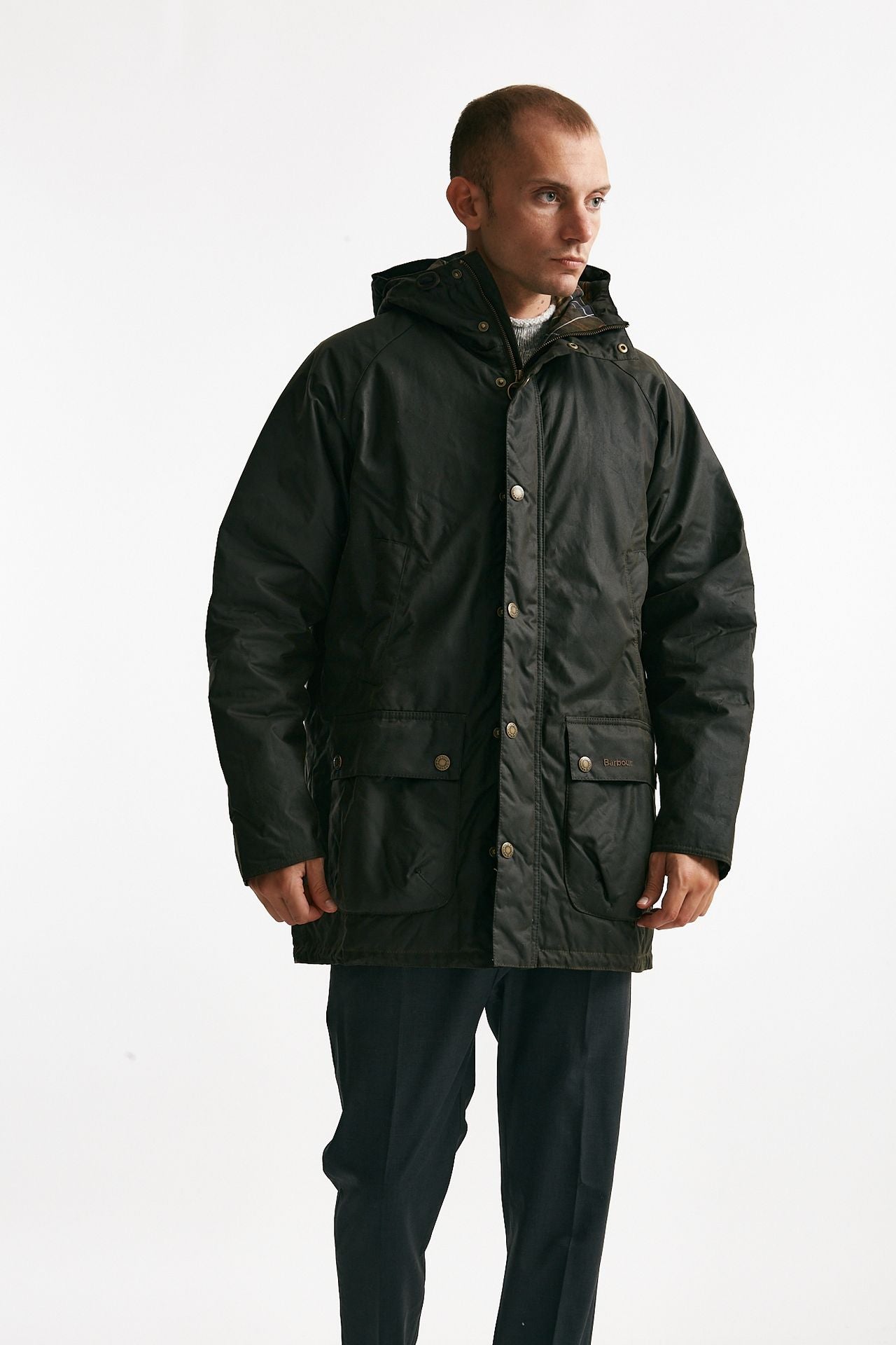 Parka BEDALE WAX PARKA in cotone cerato verde uomo Barbour - 5